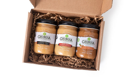Georgia Grinders Organic Peanut Butter & Almond Butter: Trio Gift Box