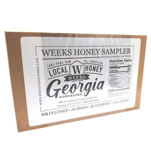 Local Georgia Sampler Box- Bears, 2 Ounce x 4 Honey from Weeks Honey Farm, Inc. http://www.WeeksHoneyFarm.com