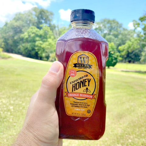 Pure Raw American Orange Blossom Honey - Unfiltered, All-Natural Citrus Sweetness Honey from Weeks Honey Farm, Inc. http://www.WeeksHoneyFarm.com