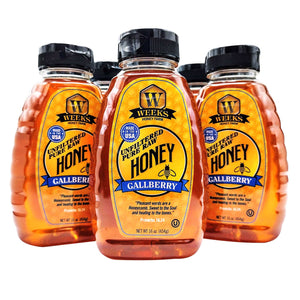 6 Pack of Gallberry Honey; 16 Ounce - Premium Honey from Weeks Honey Farm - Just $49.99! Shop now at Weeks Naturals | Weeks Honey Farm