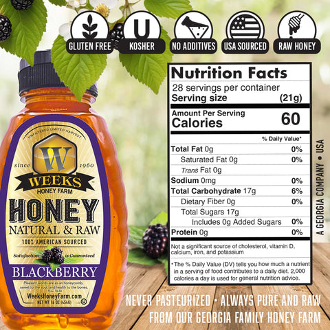 South Georgia Raw Blackberry Honey - Pure, Local, Mono-Floral Raw Honey | | Honey from Weeks Honey Farm, Inc.