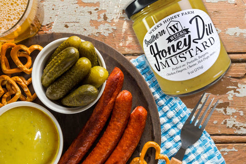 Weeks Gourmet Southern Honey Dill Mustard is great on everything; 9 oz