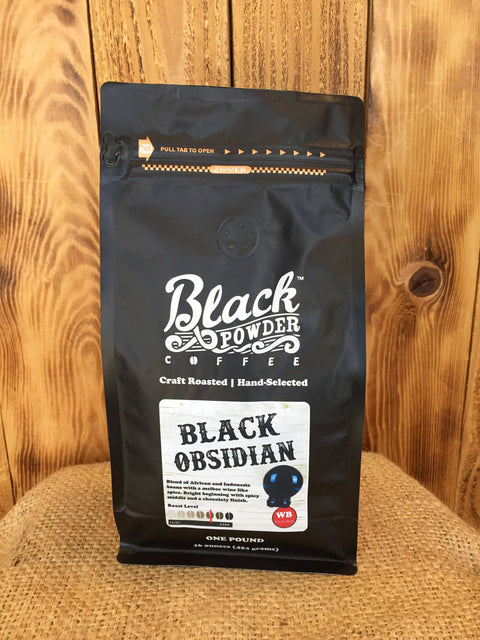 Black Obsidian Coffee Blend Blends from Black Powder Coffee http://www.WeeksHoneyFarm.com