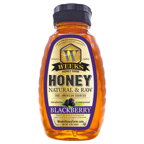 South Georgia Raw Blackberry Honey - Pure, Local, Mono-Floral Raw Honey | 16 Ounce | Honey from Weeks Honey Farm, Inc.