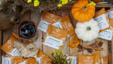 Pumpkin Moonshine Case of Individually Wrapped Tea Bags- 50ct | | Tea Bags from Piper and Leaf Tea Co.