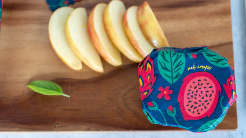 Beeswax Food Wrap - Dragonfruit Print | | beeswax Wraps from Meli Wraps