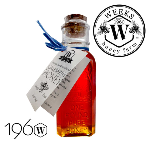 Weeks Vintage Glass Corked Honey Jars- Special Edition; 16 oz - - Only $14.99! Order now at Weeks Honey Farm Fast shipping and excellent customer service.