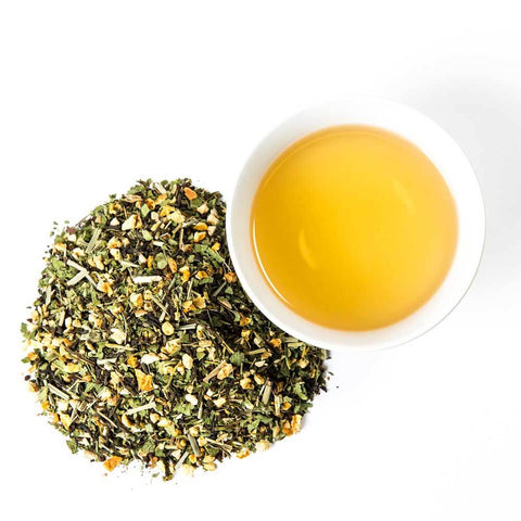 Healing Honeysuckle Glass Jar of Loose Leaf Tea - 30 Servings | | Loose Tea from Piper and Leaf Tea Co.