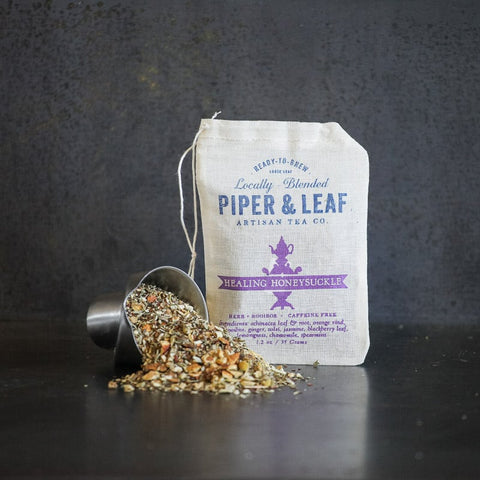 Healing Honeysuckle Muslin Bag of Loose Leaf Tea - 15 Servings | | Loose Tea from Piper and Leaf Tea Co.