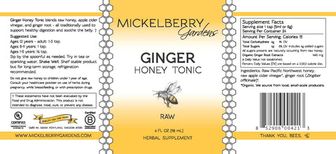 Ginger Honey Tonic | | Honey Tonic from Mickelberry Gardens