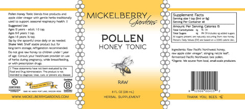 Pollen Honey Tonic | | Honey Tonic from Mickelberry Gardens