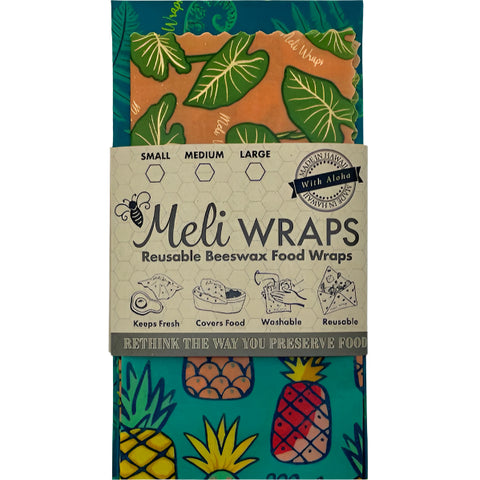 Beeswax Wrap Variety Pack - Hawaiiana Print | | variety beeswax wrap from Meli Wraps