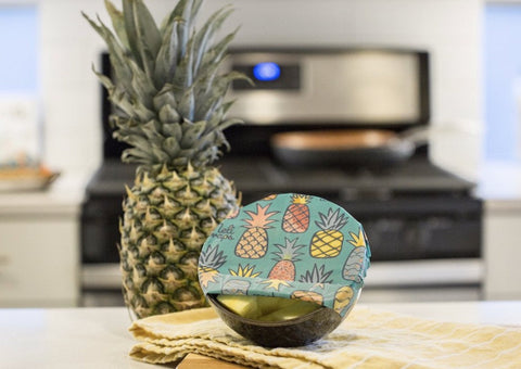 Beeswax Food Wrap - Pineapple Print | | beeswax Wraps from Meli Wraps