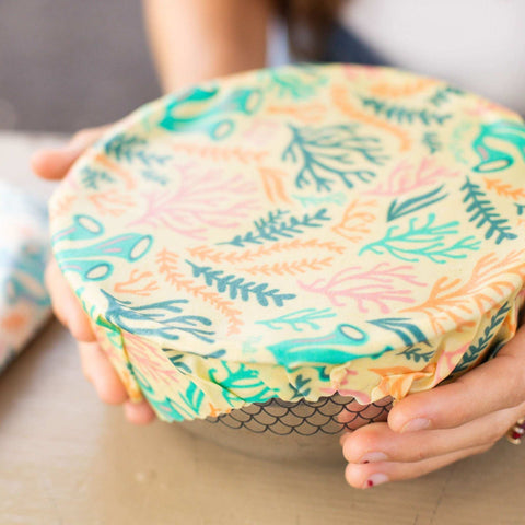 Beeswax Wrap Variety Pack - Ocean Print variety Beeswax Wrap from Meli Wraps http://www.WeeksHoneyFarm.com