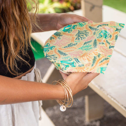 Beeswax Wrap Variety Pack - Ocean Print variety Beeswax Wrap from Meli Wraps http://www.WeeksHoneyFarm.com