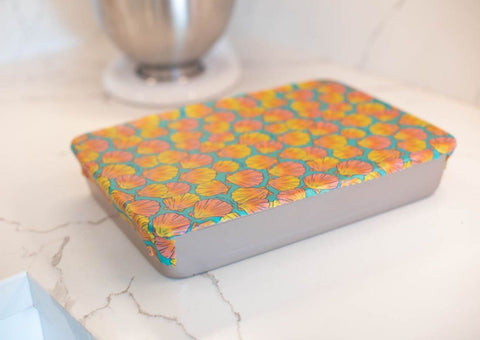 Beeswax Food Wrap - Sunrise Shell Print | | beeswax Wraps from Meli Wraps
