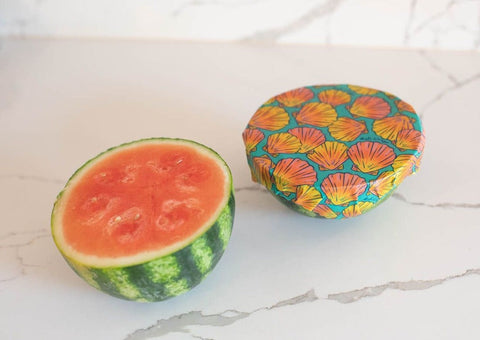 Beeswax Food Wrap - Sunrise Shell Print | | beeswax Wraps from Meli Wraps