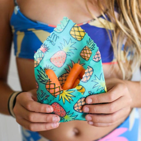 Beeswax Wrap Bulk Roll - Pineapple Print | | Beeswax Rolls from Meli Wraps