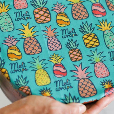 Beeswax Wrap Bulk Roll - Pineapple Print | | Beeswax Rolls from Meli Wraps