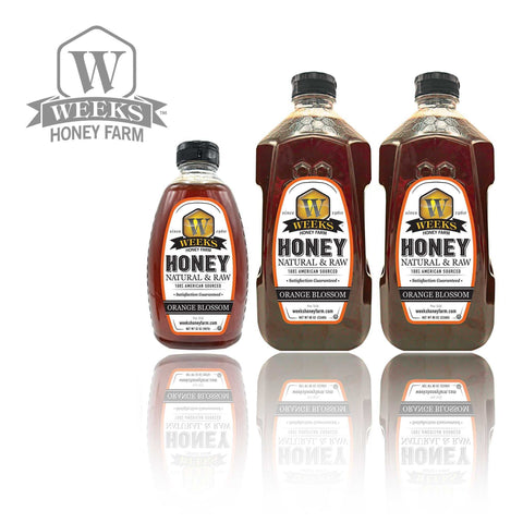 Pure Raw American Orange Blossom Honey - Unfiltered, All-Natural Citrus Sweetness Honey from Weeks Honey Farm, Inc. http://www.WeeksHoneyFarm.com