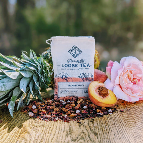Orchard Peach Muslin Bag of Loose Leaf Tea - 15 Servings