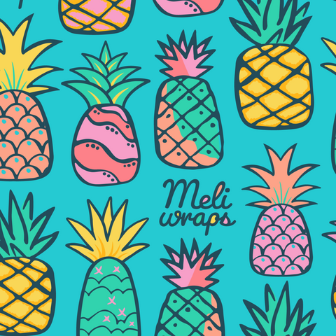 Beeswax Food Wrap - Pineapple Print | | beeswax Wraps from Meli Wraps