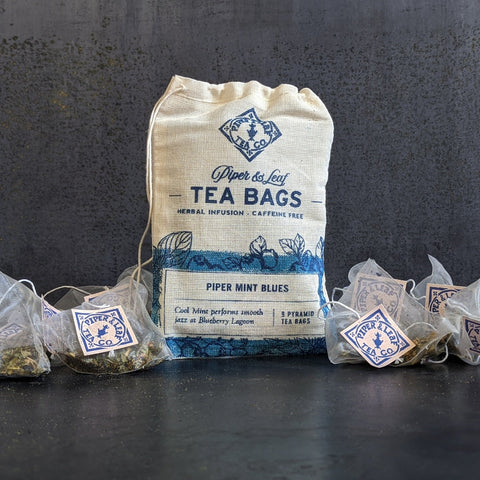 Piper Mint Blues 9ct Tea Bags in Muslin