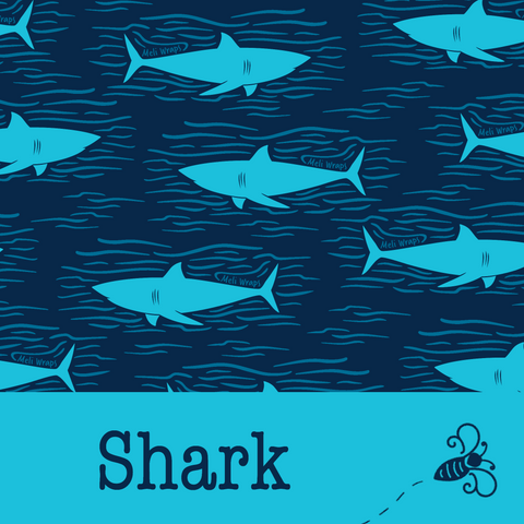 Beeswax Food Wrap - Small | Shark | Small Wraps from Meli Wraps