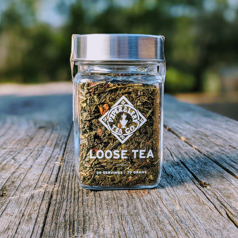 Sassyfras Strawberry Glass Jar of Loose Leaf Tea