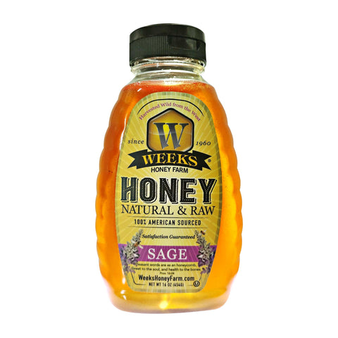 Weeks Raw Wild Sage Honey – California’s Rare, Tea-Lover’s Delight