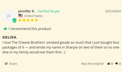 Smoked Gouda from Wisconsin | | House Cheese from Cheese Brothers, Inc.