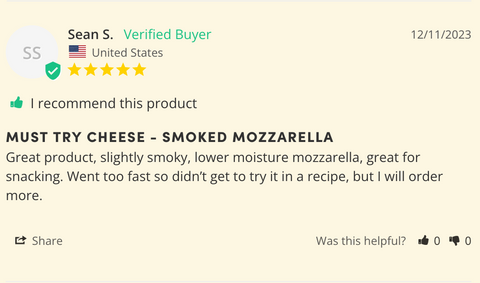 Smoked Mozzarella from Wisconsin | | House Cheese from Cheese Brothers, Inc.