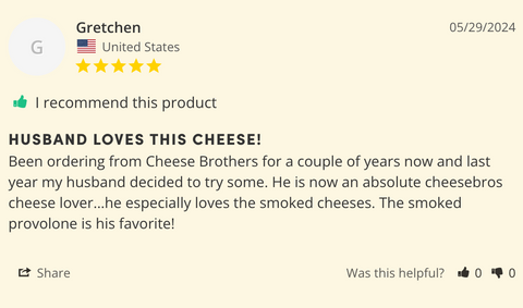 Smoked Provolone from Wisconsin | | House Cheese from Cheese Brothers, Inc.