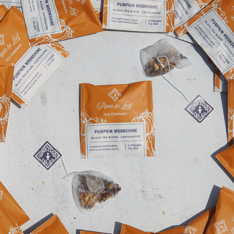 Pumpkin Moonshine Case of Individually Wrapped Tea Bags- 50ct | | Tea Bags from Piper and Leaf Tea Co.