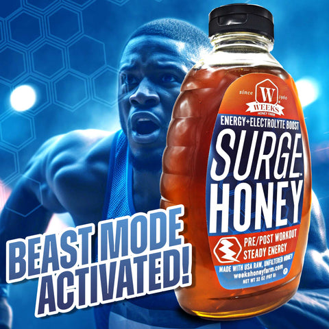 Surge Honey™ – Pure Raw Energy & Electrolyte Boost for Pre/Post Workouts | | Honey from Weeks Honey Farm