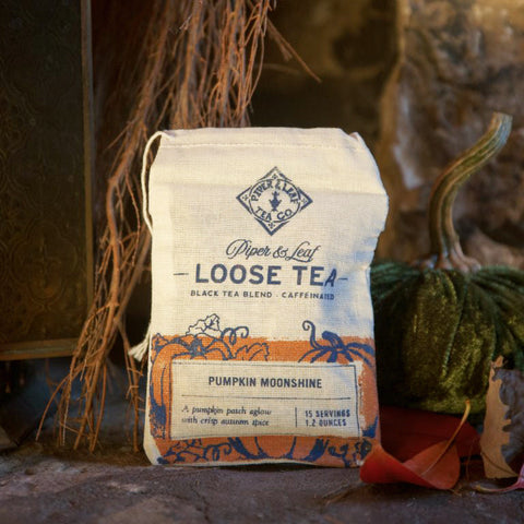 Pumpkin Moonshine Muslin Bag of Loose Leaf Tea - 15 Servings