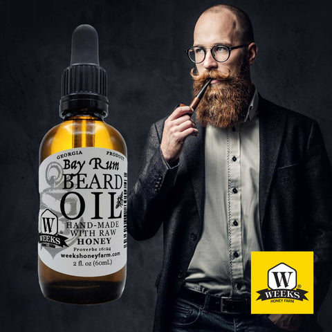 Honey Beard Oil will Soften, Nourish & Shave | Handcrafted on our farm (2 fl oz)