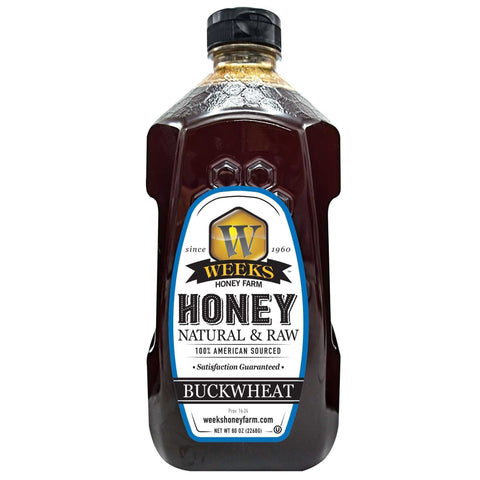 Weeks Raw Buckwheat Honey - Pure, All-Natural, Antioxidant-Rich, Dark & Robust Molasses Flavor for Coffee, Waffles, BBQ Sauce Honey from Weeks Honey Farm, Inc. http://www.WeeksHoneyFarm.com