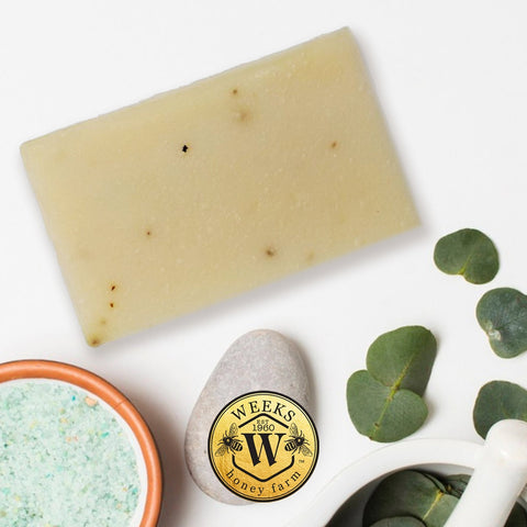 Handmade Cold Pressed Artisan Soaps- Assorted Fragrances, 4.5 oz Each | Sweet Eucalyptus | Soaps from Weeks Honey Farm, Inc.