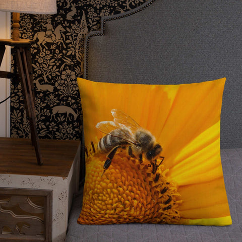 Serene Honey Bee with Tartan | Premium Pillow Home & Garden from Weeks Honey Farm, Inc. http://www.WeeksHoneyFarm.com