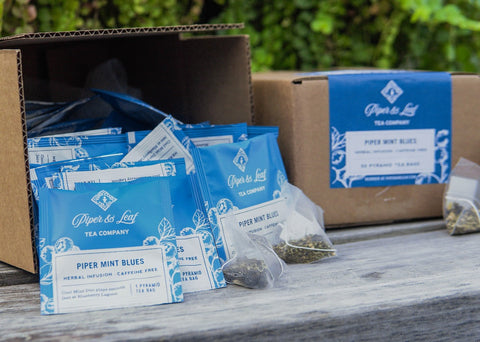 Piper Mint Blues Case of Individually Wrapped Tea Bags- 50ct | | Tea Bags from Piper and Leaf Tea Co.