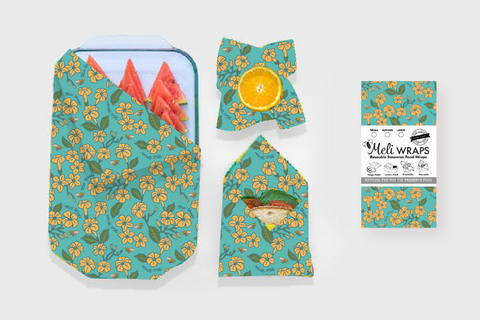 Beeswax Food Wrap - Puakenikeni Print | | beeswax Wraps from Meli Wraps