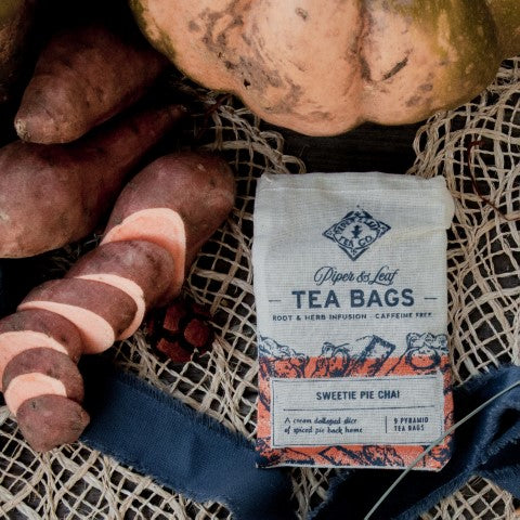 Sweetie Pie Chai 9ct Tea Bags in Muslin | | Tea Bags from Piper and Leaf Tea Co.