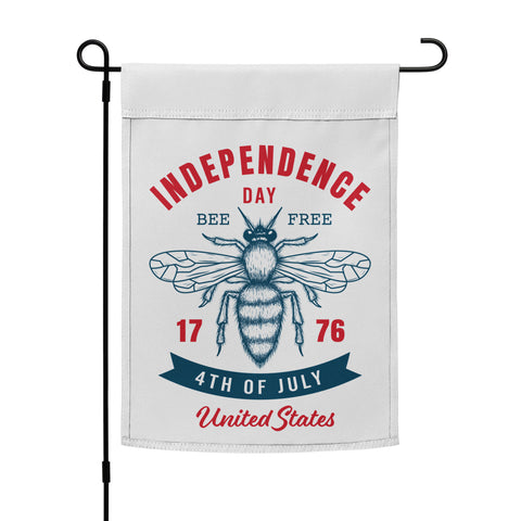 Bee Free Indepence Day Garden flag from Weeks Honey Farm, Inc. http://www.WeeksHoneyFarm.com