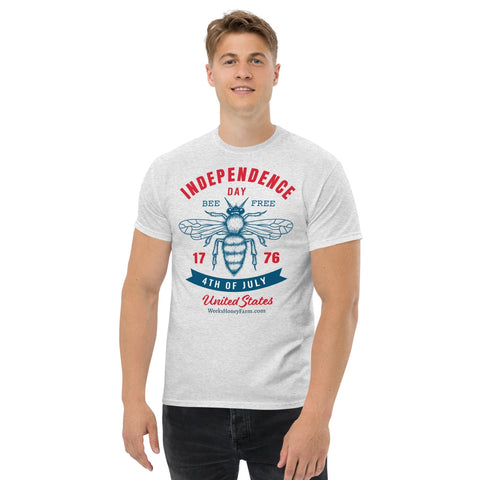 Bee Free Independence Day Shirt; Unisex shirt from Weeks Honey Farm, Inc. http://www.WeeksHoneyFarm.com