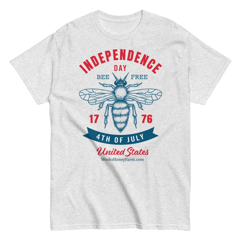 Bee Free Independence Day Shirt; Unisex shirt from Weeks Honey Farm, Inc. http://www.WeeksHoneyFarm.com