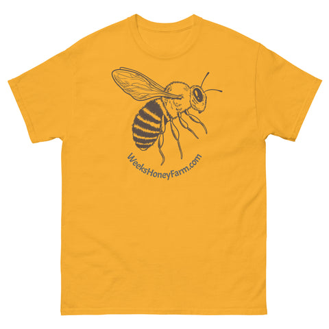 Honey Bee Men's T-shirt | Gold | from Weeks Honey Farm, Inc.