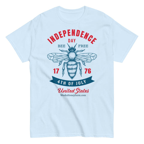 Bee Free Independence Day Shirt; Unisex shirt from Weeks Honey Farm, Inc. http://www.WeeksHoneyFarm.com
