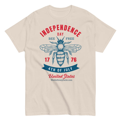 Bee Free Independence Day Shirt; Unisex shirt from Weeks Honey Farm, Inc. http://www.WeeksHoneyFarm.com
