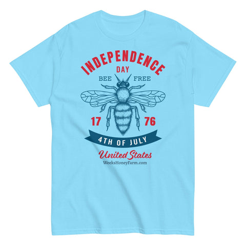 Bee Free Independence Day Shirt; Unisex shirt from Weeks Honey Farm, Inc. http://www.WeeksHoneyFarm.com